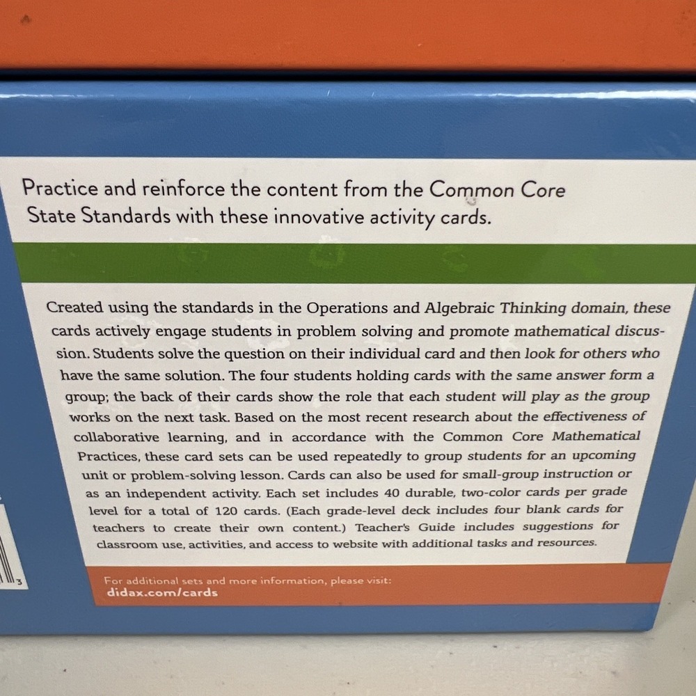 Common Core Collaborative Cards Base 10‎ And Algebraic Thinking Set Of 2 - Picture 4 of 7
